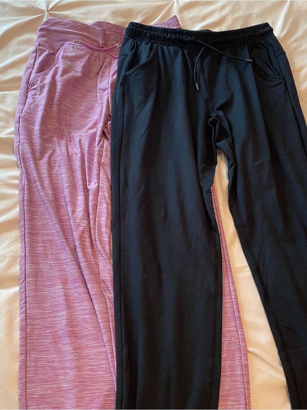 all in motion girls XL Black & Light Purple Jogger Pants set of 2